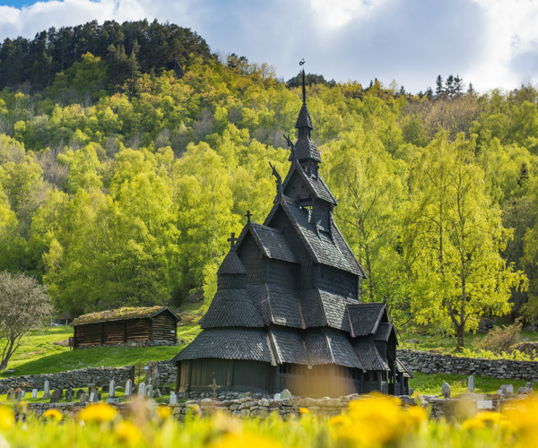 Kongevegen, Borgund Stave Church. Foto By Sverre Hjørnevik