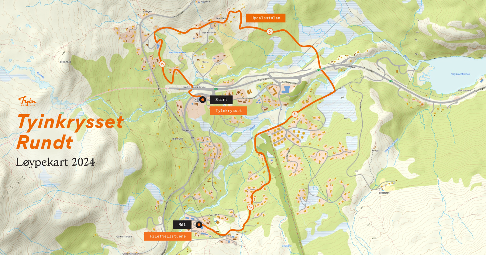 Tyinkrysset Rundt Løypekart 2024